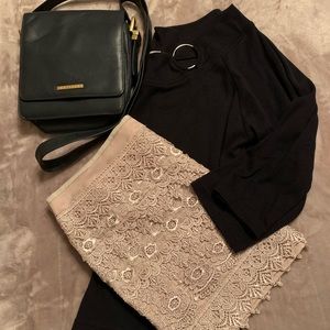 Vintage Black Off the Shoulder Top